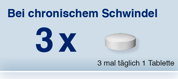 3 mal täglich 1 Tablette